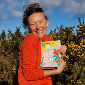 Author Rachel Lambert with Wild and Sweet foraging book
