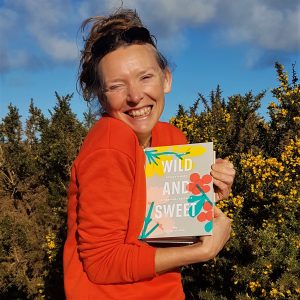 Author Rachel Lambert with Wild and Sweet foraging book