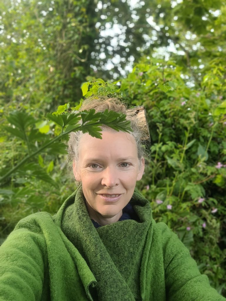 Rachel Lambert foraging in Spring