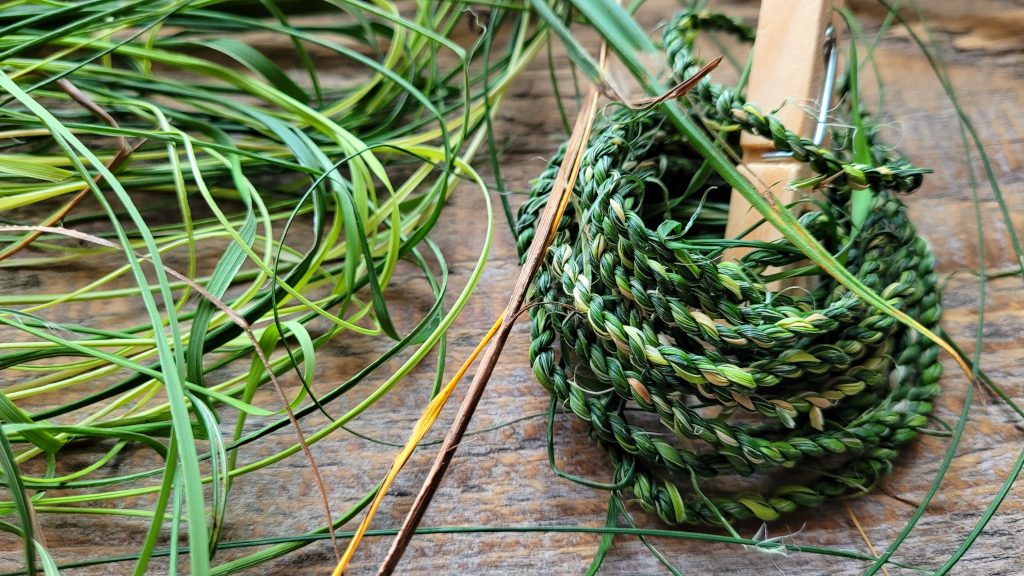 Handmade cordage from invasive Cornish plants